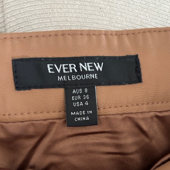 Ever New Brown Pencil Skirt Faux Leather in 4 - Picture 2 of 8